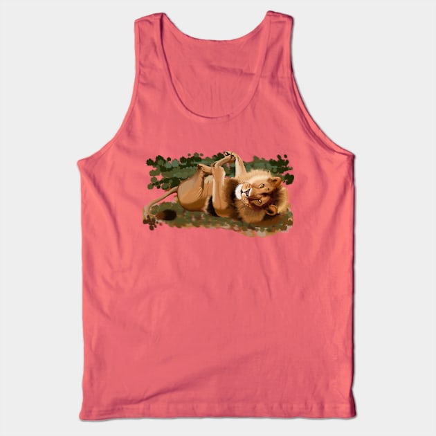 Lazy Lion Tank Top by Khalico